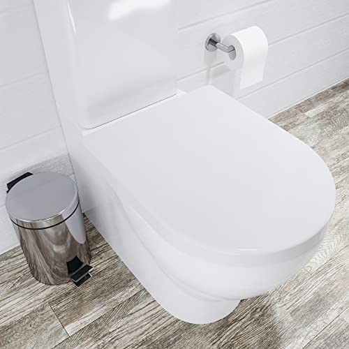 Croydex Telese Stick 'n' Lock D Shaped Soft Close Toilet Seat - Image 2