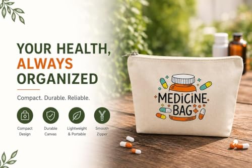 Image of DRUDRAYA Canvas First Aid Kit Pouch | Medicine Storage Bag (Pack of 2)