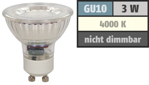 Preisvergleich Produktbild LED-Strahler McShine ''MCOB'' GU10. 3W. 250 lm. neutralweiß