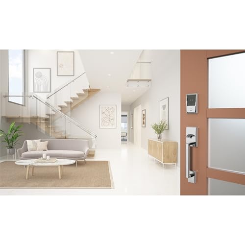 Image of Schlage Encode Plus Smart Wi-Fi Lock for Front Door, Keyless Entry Deadbolt, Unlock with Apple Watch, Built-in WiFi and App Control, Easy Install, Alexa & Apple HomeKit Compatible, Bright Chrome