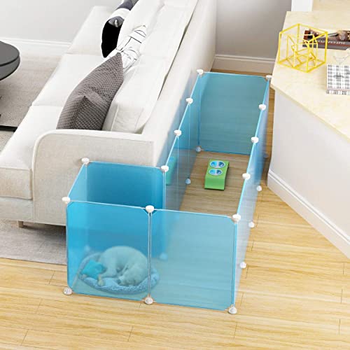 Maginels Pet Playpen Puppy Crate Kennel Rabbit Fence Panels Exercise Pen Cage Yard Large Portable Foldable For Small Animals Rat,Blue 24 Panels… #TOP3