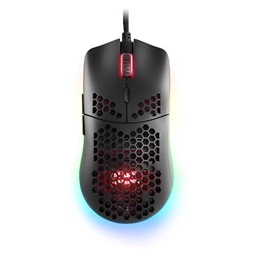 Mars Gaming MMAX Negro, Ratón Gaming Ultraligero, RGB Chroma 12400 DPI, Sensor óptico PixArt 3327PRO
