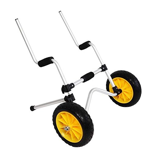Paddle Board Wheels 7 Bonnlo Scupper Kayak Cart Carrier Trolley with NO-Flat Airless Tires Wheels Transport for Sit-On-Top Kayaks