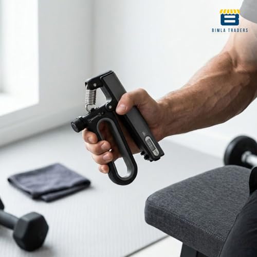 Image of CRAE Hand Gripper with Counter - Adjustable Grip (Black)