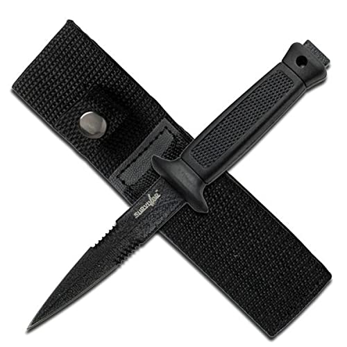 Survivor HK-740BK Fixed Blade Knife 6.5-Inch Overall,Black