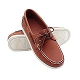 Zerimar Mocassin Nautique pour Homme en Cuir Véritable, Chaussure Décontractée Élégante et Légère pour Un Usage Quotidien ou Formel, Chaussure Confortable, Couleur Cuero, Taille 46