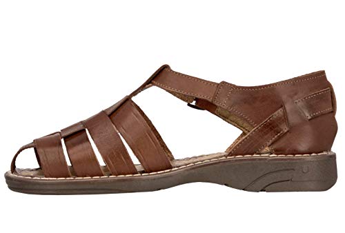 Cowboy Professional Mens 027 Cognac Authentic Mexican Huarache Sandals Real Leather Closed Toe3