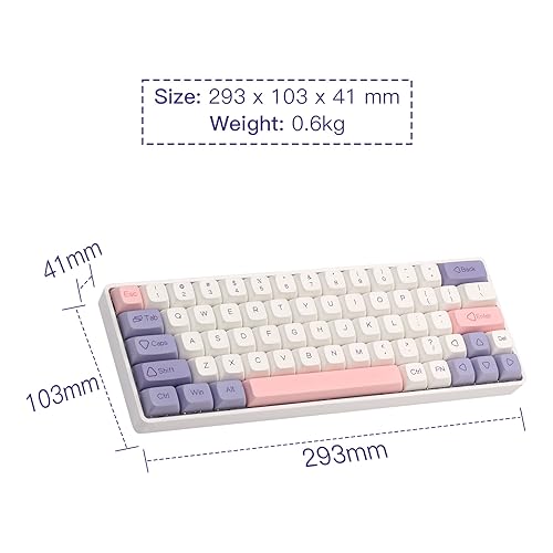 Image of EPOMAKER EP64 60% RGB Hot Swap 2.4GHz /BT 5.0 /USB-C Wired Mechanical Gaming Keyboard with Programmable Software, NKRO, PBT Keycap for Mac /Win /Player