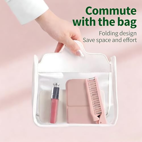 Peine plegable compacto para viaje color rosa miniatura 4