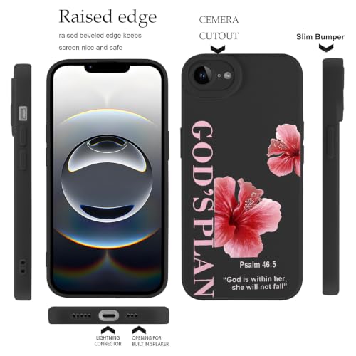 Coque chrétienne iPhone 17e cadeau foi verset de la Bible rose