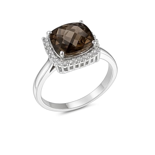 Bague Pierre de Naissance Novembre Quartz Fumé, le cadeau d'anniversaire idéal