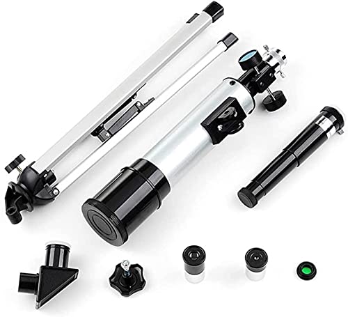 Telescopio astronómico refractor 50mm con trípode ajustable miniatura 2