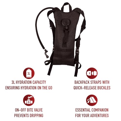 Système d'hydratation Rothco Backstrap avec valve étanche et sangles confort - 2