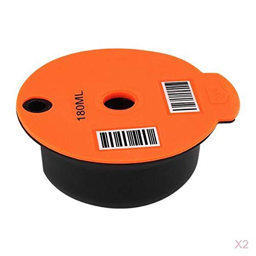 Cápsula de café reutilizable PP 2pcs con tapa de silicona para Tassimo 180ml