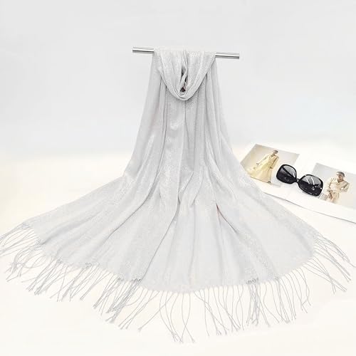 Soft Silky Shawl Wraps for Women – White Sunscreen Scarf with Long Tassels, Lightweight Evening Party Dress Shawl, Summer Thin Beach Bikini Sun Cloak2
