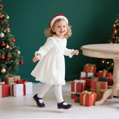 Image of GINFIVE Toddler Girls Mary Jane School Oxford Dress Flat Shoes for Wedding