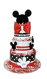 Tarta de pañales kit y kea ratoncitos azul y rojo