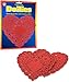 Hygloss 91064 100-Piece Heart Doilies, 6-Inch, Red