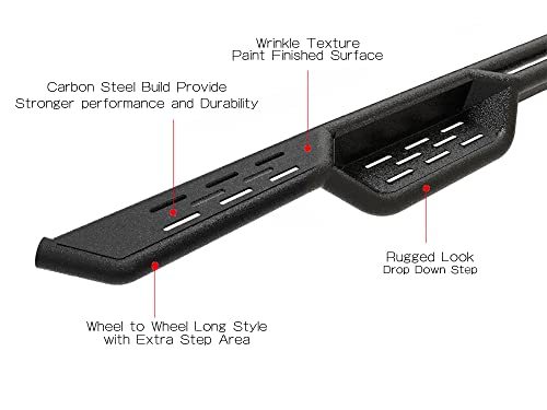 Estribo lateral HD Ridez para Chevy Silverado 2007-2018 miniatura 3