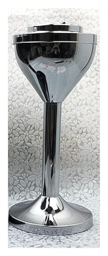 HSWOYEA Cenicero de Pared para Exteriores, 2 Piezas ensambladas, cenicero extraíble de Acero Inoxidable para desechar Colillas de Cigarrillos (Plateado)