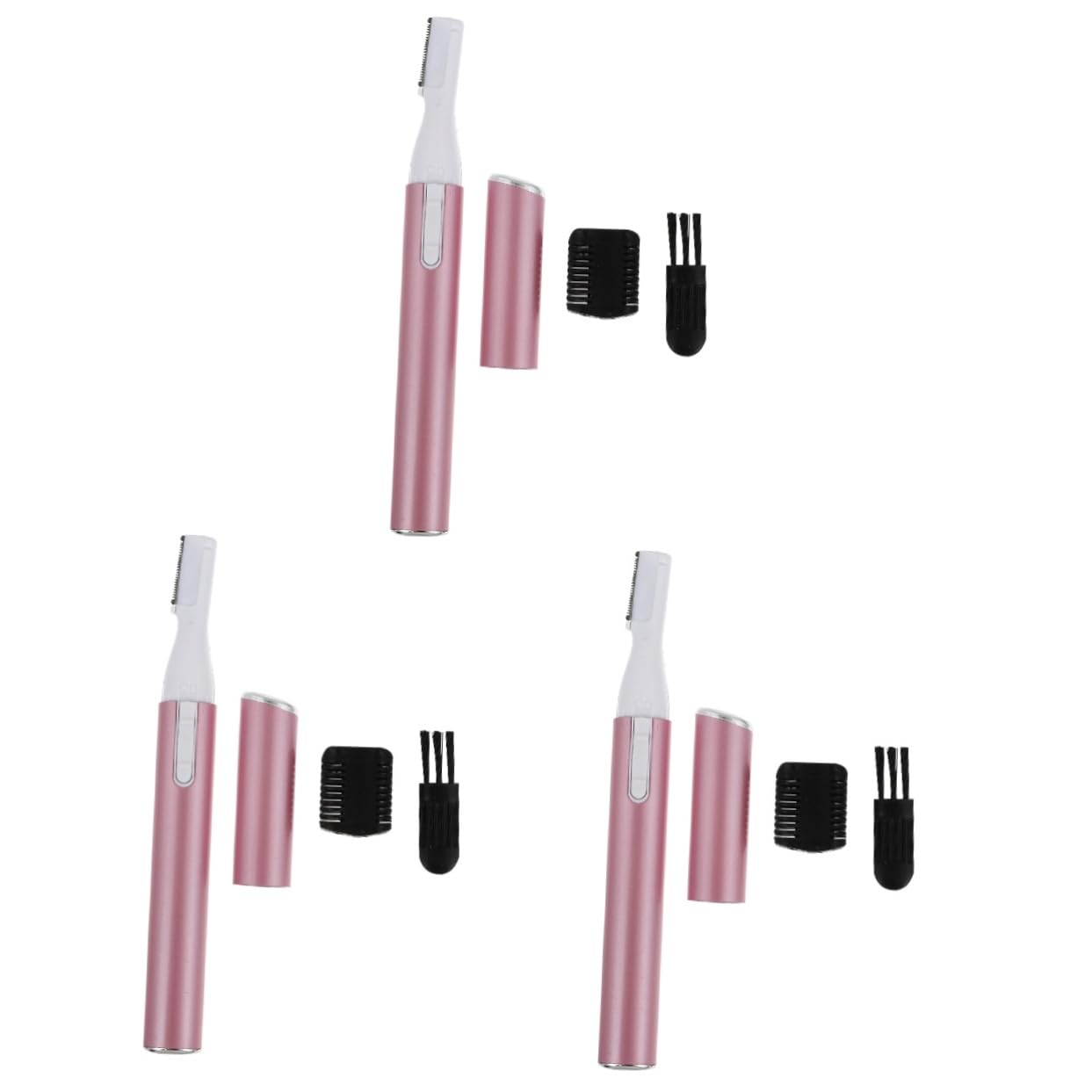 3pezzi Rasoio Elettrico Ricaricabile Per Sopracciglia Naso e Orecchie Mini Trimmer Portatile Per Donne Design Ergonomico e Facile Usare Batteria e Compatto