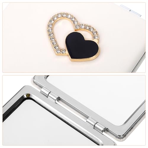 Miroir de maquillage portable chic en cuir PU finitions soignées DOITOOL - 6