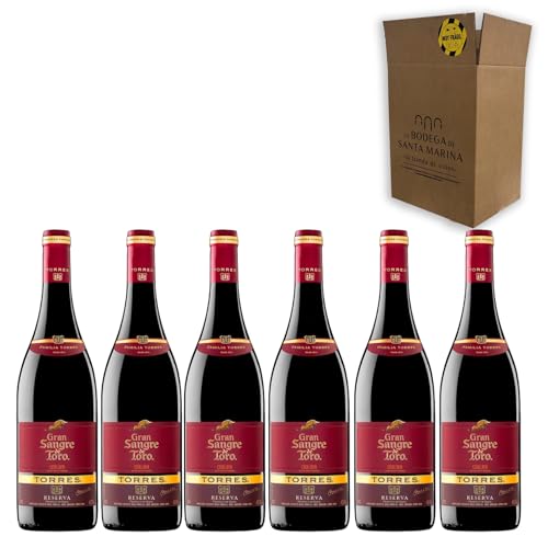 Gran Sangre de Toro - Ideal para Maridar con Carne y Comida Mediterránea - Pack 6 Botellas 75cl