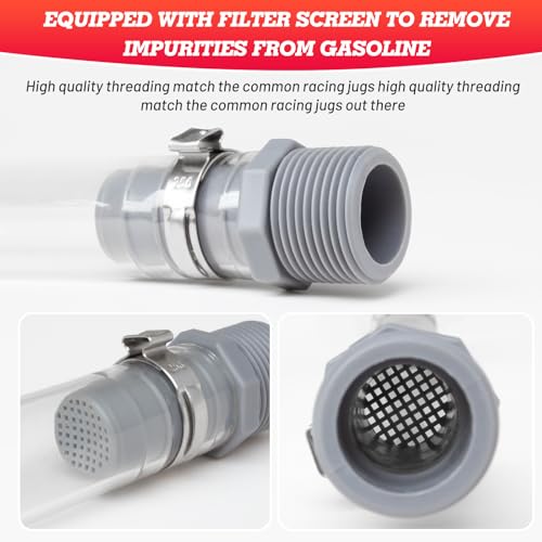 Image of 5 PCS Professional Racing Fuel Jug Hose - Durable Replacement Gas Can Hose for VP Gas can, Fits 5 Gallon Fuel Can, Perfect for Racing & Off-Road Use