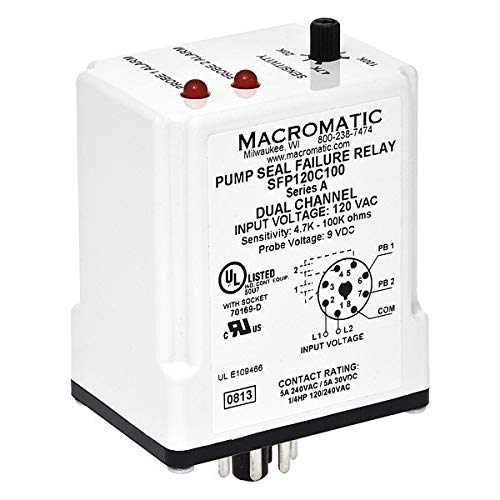 Pump Seal Failure Relay, 2SPNO, 120VAC Electrical Equipment Amazon