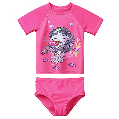 Image of Girls Long Sleeve Zipper Rash Guard 1 Piece UPF 50+ Sun Protection