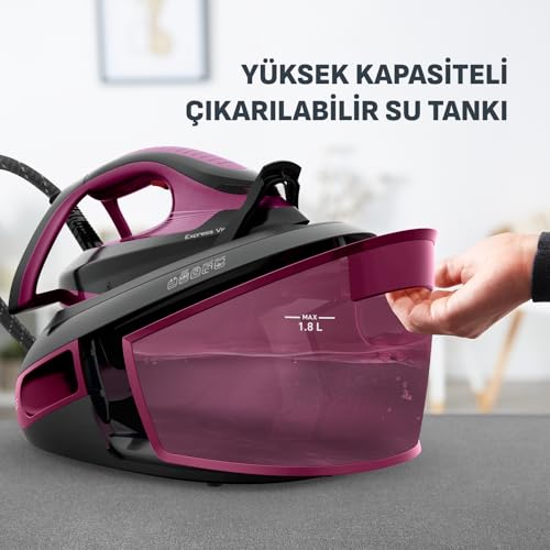 Tefal Express Vision SV8152 - Central de vapor, potente potencia de vapor, fácil visión LED para una excelente visión, tecnología sin configuración, depósito de agua 1,8 L, fabricado en Francia - imagen 6