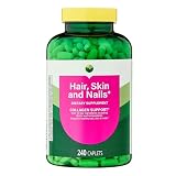 Spring Valley Hair, Skin & Nails | Collagen Support | Over 15 Key Ingredients Including Biotin & Antioxidants | Dietary Supplement | 240 Caplets | Pack of 1