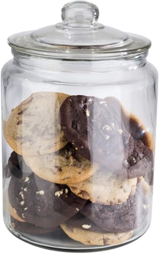 Image of bellemax 700ML Clear Glass Storage Jar With Air Tight Glass Lids- Airtight Food Jars Glass Kitchen Containers For Pantry, Pickle Jar, Sugar Pasta Cereal Flour Sugar Storage Jar (BM-08, Set of 2)