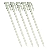 エリッゼ（ELLISSE）鍛造ペグ　エリッゼステーク　28cm　ホワイト粉体塗装　5本セット　MK-280WH　MADE IN JAPAN