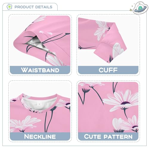 JUNZAN Art Osteospermum Pink Kids Boys Hoodie Sweatshirt Crewneck Hoodies for Girls Athletic 4T3