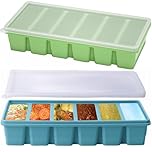 Kunoli 2 Pack Silicone Soup Freezer Containers, Soup Portion Freezer Moulds, Ice Trays for Freezer, Ice Cube Tray for Storing 100 ml Broth, Soup, Leftovers, Sauce, Makes 12 100 ml Portions Cubes