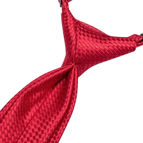Image of Hi-Tie Boys Tie Pre-Tied Pocket Square Set Adjustable Kids Neckties Age 7-11 Years School UniForm Graduation