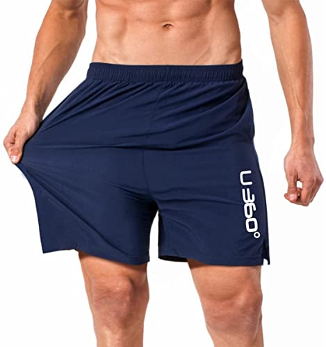 Image of Men's Workout Running Shorts Quick Dry Lightweight Gym Shorts with Zip Pockets S5Shorts