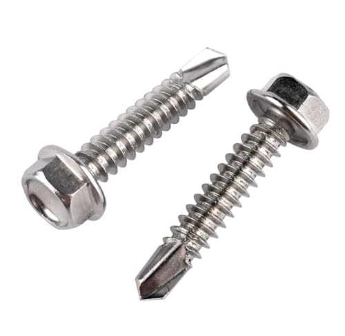 #14 x 1 Tornillos hexagonales autoperforantes 30 pcs miniatura 4