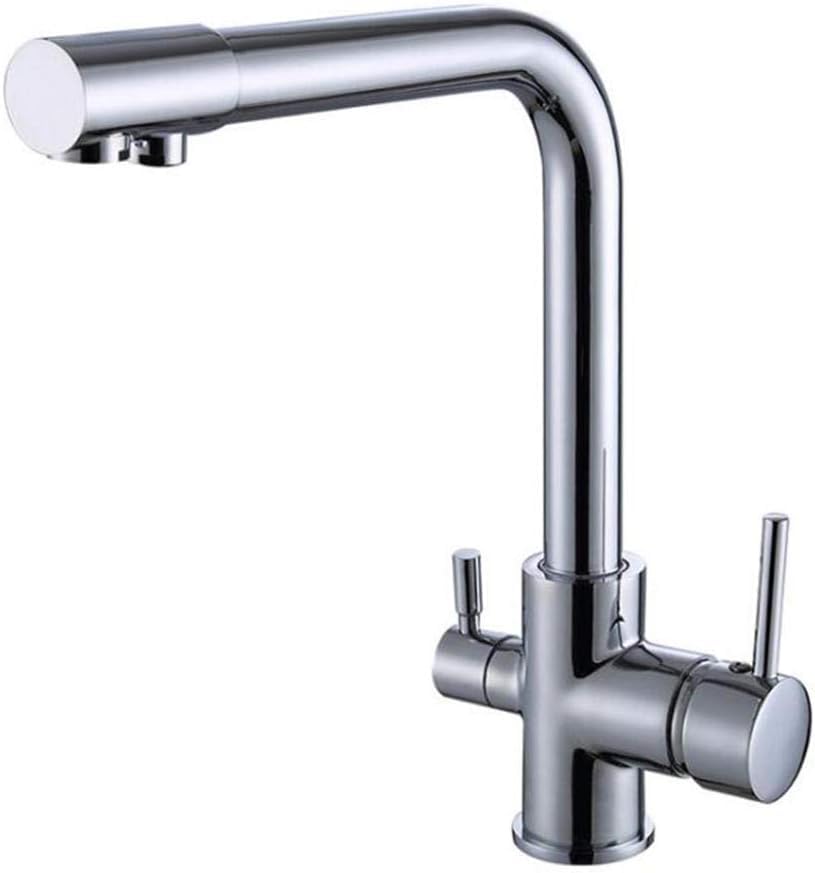 Robinet rotatif avec filtration eau pure laiton robuste eau chaude et froide noir