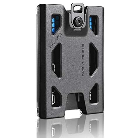 GOVO Badge Holder - Without Clip Version - Durable Polycarbonate ID Card Holder Holds 1 to 4 Cards (Black) (Black) Cover