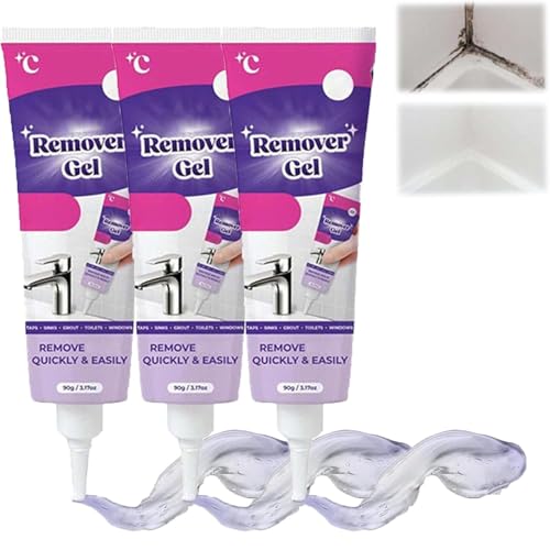 Gel eliminador de moho Vexclean, altamente eficaz en penetración, para juntas de azulejos de baños y cocinas, paredes y lechada, sin dañar (3pcs)