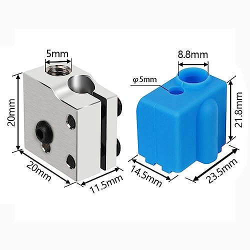 3D-Drucker Extruder Heizpatrone Thermistor 0,4–1,2 mm Düsen Metall Titan Griff Hotend Kit Kompatibel mit Artillery Sidewinder X1 X2 Genius Pro Volcano Hot End