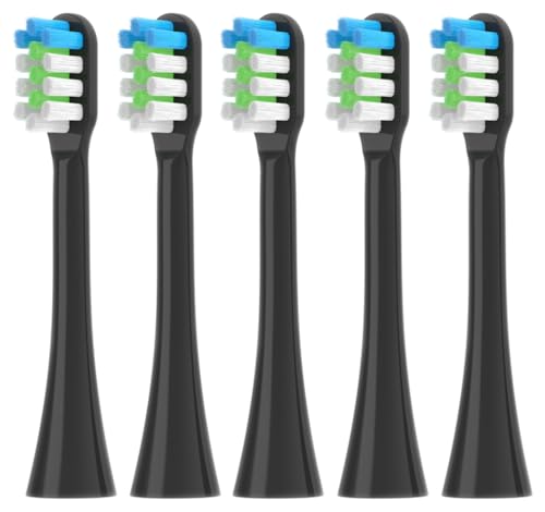 Juego de 5 cepillos de repuesto para cabezales de cepillo JTF, compatibles con P200, color negro