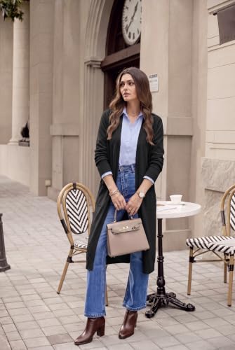 Image of GRACE KARIN Essential Solid Open Front Maxi Long Knitted Cardigan Sweater for Women