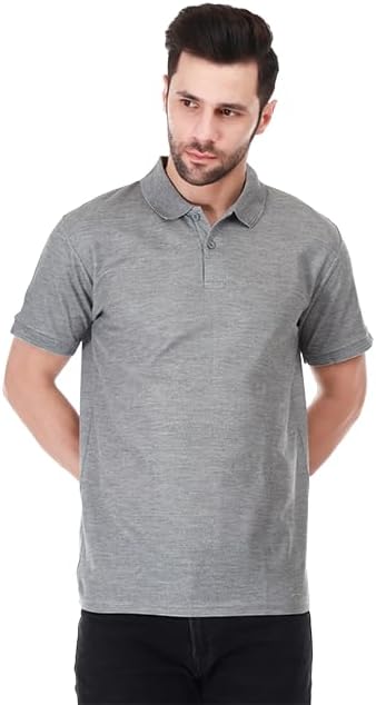 FabarroeBoy's & Men's Pure Cotton Rich Round Neck T-Shirt Spread Collar Tshirts | Half Sleeves | Plain - Regular Fit (White, Sky Blue, Grey T-Shirt)