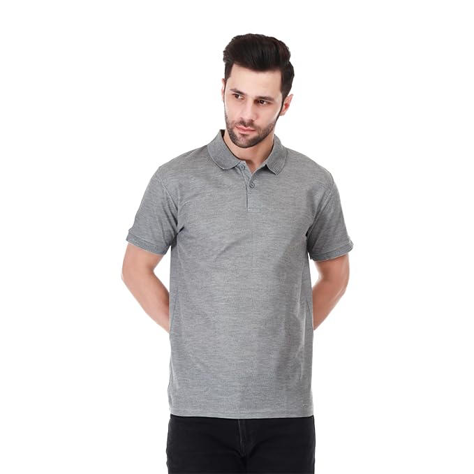 FABARROEBoy's & Men's Pure Cotton Rich Round Neck T-Shirt Spread Collar Tshirts | Half Sleeves | Plain - Regular Fit (White, Sky Blue, Grey T-Shirt)