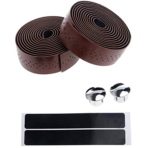Greyghost Bike Cycling Bicycle Sports Handlebar Tape Faux Leather Wrap Bar Plug Non-Slip Road Sports Bike Handle