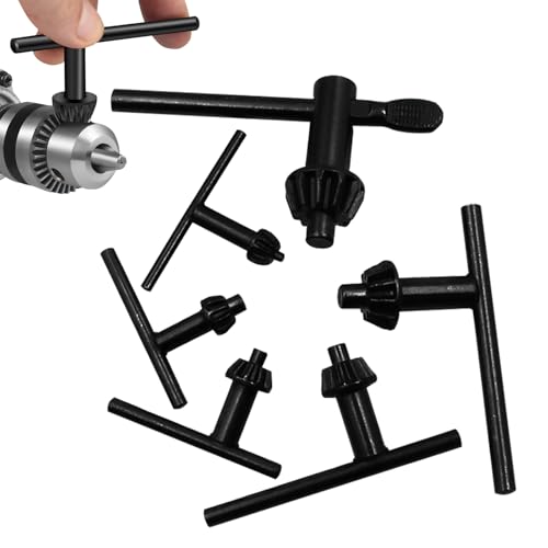 Bohrfutter Schlüssel, Spannfutterschlüssel, Drill Chuck Key, Zahnkranzbohrfutter Schlüssel, Bohrmaschinen Schlüssel, Bohrer Spannwerkzeug, 6 Stück (4/6/10/13/16/20mm)