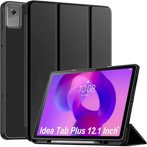 Image of ProElite Cover for Lenovo Idea Tab Plus 12.1 inch 2025 case Cover, Soft Flexible Flip Case Cover for Lenovo Idea Tab Plus 12.1 inch 2025 [Recoil Series] - Black